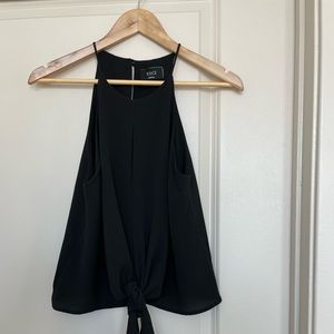 Black dress tank w/tie detail at hip